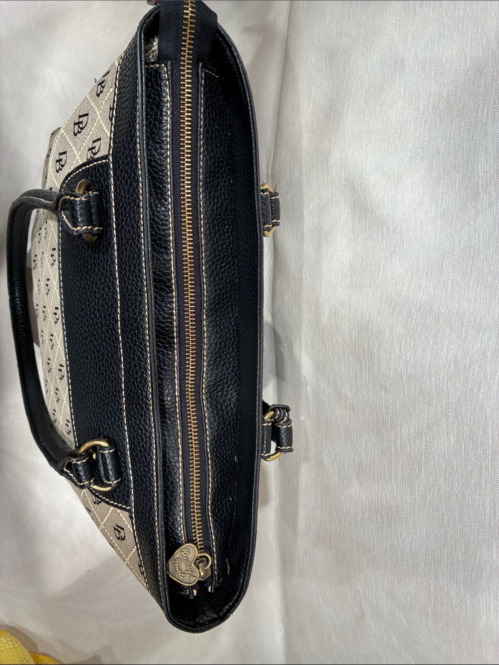 Dooney  and Burke Fabric and Leather Purse - Picture 8 of 13